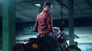 Resident Evil 2 Claire Redfield In Motorcycle Wallpaper