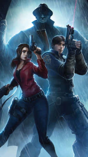 Resident Evil 2 Leon And Claire Phone Wallpaper