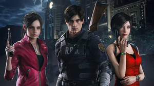 Resident Evil 2 Remake Trio Hd Wallpaper