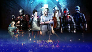 Resident Evil 2 Revelations Characters In Blue Wallpaper