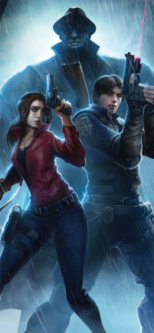 Resident Evil Iphone Soldiers In Rain Wallpaper