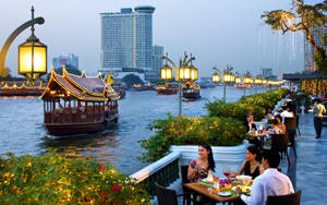 Restaurant In Mandarin Oriental Bangkok Wallpaper