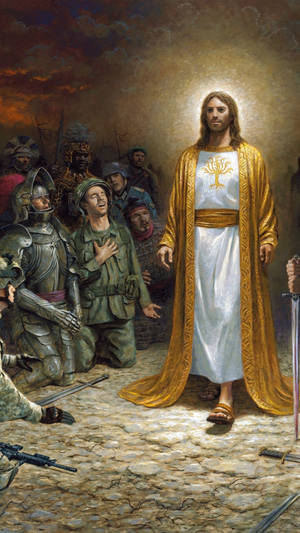 Resurrected_ Christ_ Among_ Soldiers Wallpaper
