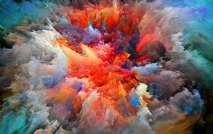 Retina Macbook Paint Explosion Wallpaper