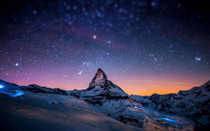 Retina Matterhorn Starry Night Wallpaper