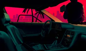 Retro 4k Car Interior Wallpaper