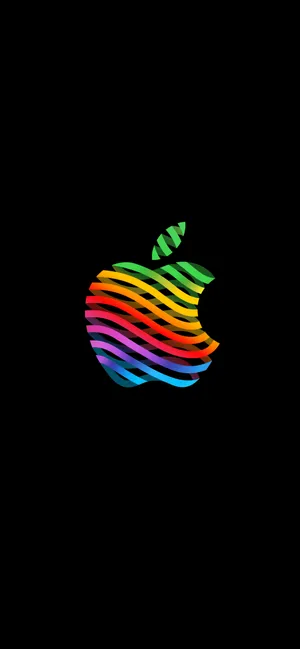 Retro Apple Logo 1284 X 2778 Wallpaper