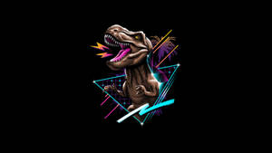 Retro Dinosaur 4d Ultra Hd Wallpaper