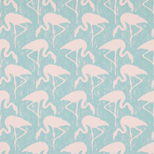 Retro Flamingo Pattern Wallpaper