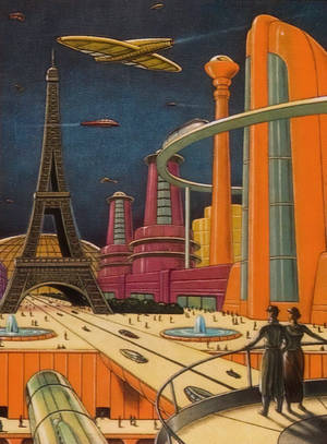 Retro Futuristic City Wallpaper
