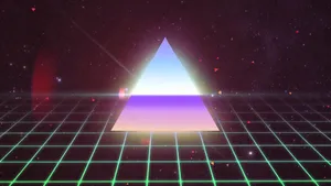 Retro Futuristic Synthwave Landscape Wallpaper