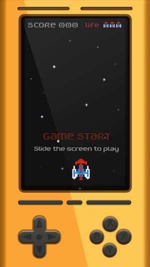 Retro Game Yellow Tablet Spacecraft Wallpaper