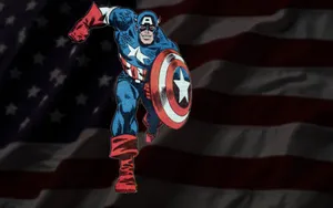 Retro Inspired Captain America Wallpaper