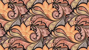 Retro Paisley 4k Doodle Wallpaper