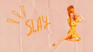 Retro Pinup Slay Illustration Wallpaper