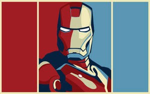 Retro Pop Art Iron Man Superhero Wallpaper