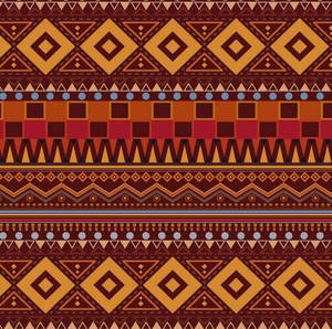 Retro Tribal Pattern Wallpaper