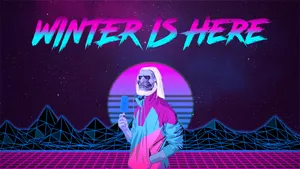 Retro Winter Is Here Wallpaper