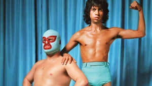 Retro_ Wrestler_and_ Muscle_ Man_ Pose Wallpaper