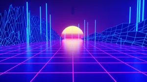 Retrowave Tron Grid, Hd Artist, 4k Wallpaper, Image Wallpaper
