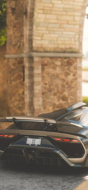 Revved Up Engine - Black Lamborghini Sesto Elemento Wallpaper