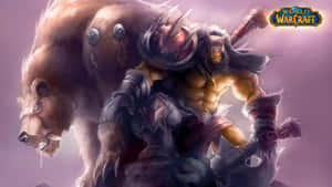 Rexxar With His Bear Behind Hearthstone Desktop Wallpaper