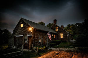 Rhode Island's Countryside Houses Wallpaper