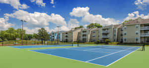 Richmond Apartment Complex Tennis Court Wallpaper