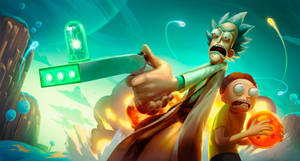 Rick And Morty Battle Wallpaper