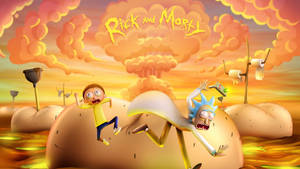 Rick And Morty Cool 3d Poster Wallpaper