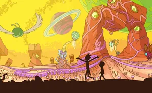 Rick And Morty Cosmic Backwoods Wallpaper