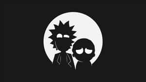 Rick And Morty Macbook Silhouette Inside Circle Wallpaper