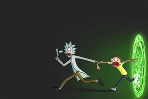Rick And Morty Portal Backwoods Wallpaper