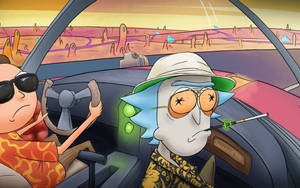 Rick And Morty Stoner Uncanny While Driving Wallpaper