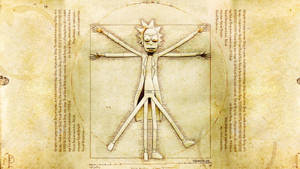 Rick Sanchez As The Vitruvian Man Wallpaper