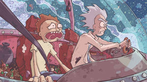 Rick Sanchez Driving Fast Wallpaper