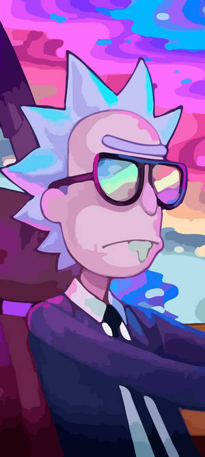 Rick Sanchez Drooling While Driving Wallpaper