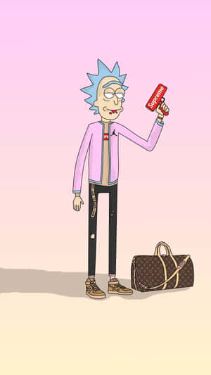 Rick Sanchez Supreme Cartoon Wallpaper