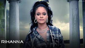 Rihanna Hd Classical Pillars Wallpaper