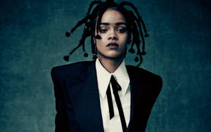 Rihanna Hd Coat String Tie Wallpaper