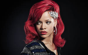Rihanna Hd Red Hair Jewelry Wallpaper
