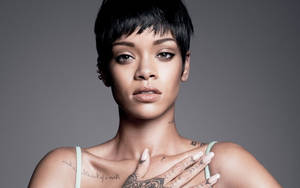 Rihanna Hd Short Hair Wallpaper
