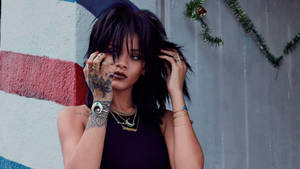 Rihanna Hd Tattoo Sleeveless Wallpaper
