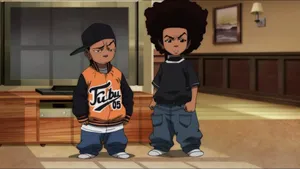 Rileyand Huey Freeman Standing Wallpaper