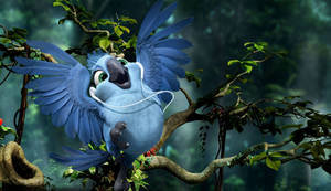 Rio 2 Baby Chick With Earphones Wallpaper