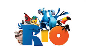 Rio Characters White Background Wallpaper
