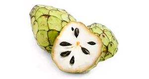 Ripe Cherimoya With Black Seeds Wallpaper