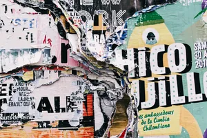 Ripped Modern Art Wallpaper