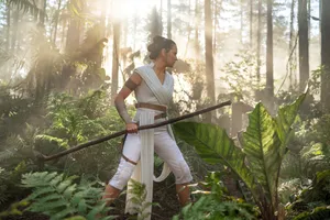 Rise Of Skywalker Rey At Forest Wallpaper
