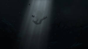Rise Of The Tomb Raider Falling Underwater Wallpaper